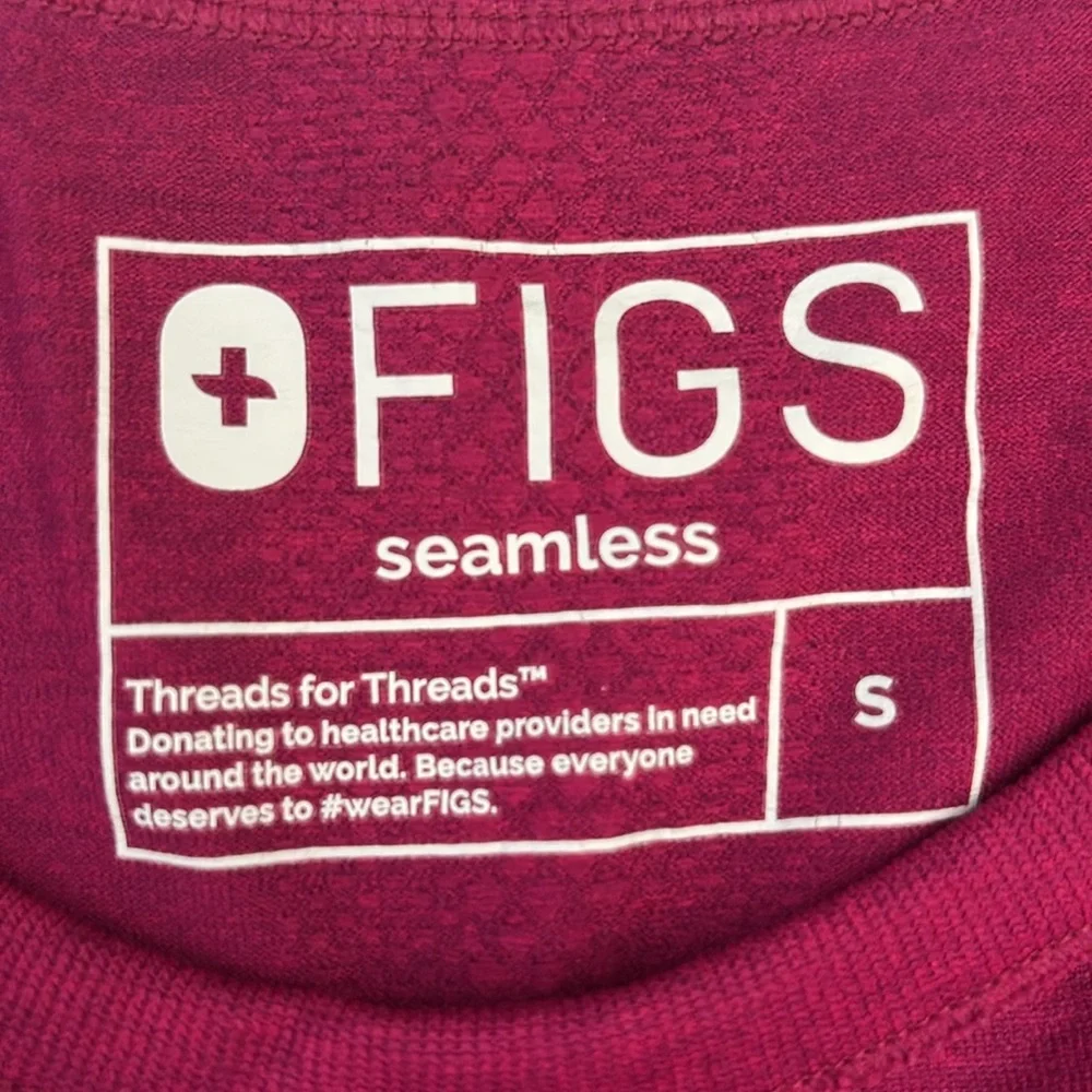 Figs Dark Magenta Long Sleeve Salta Underscrub - Picture 2 of 3